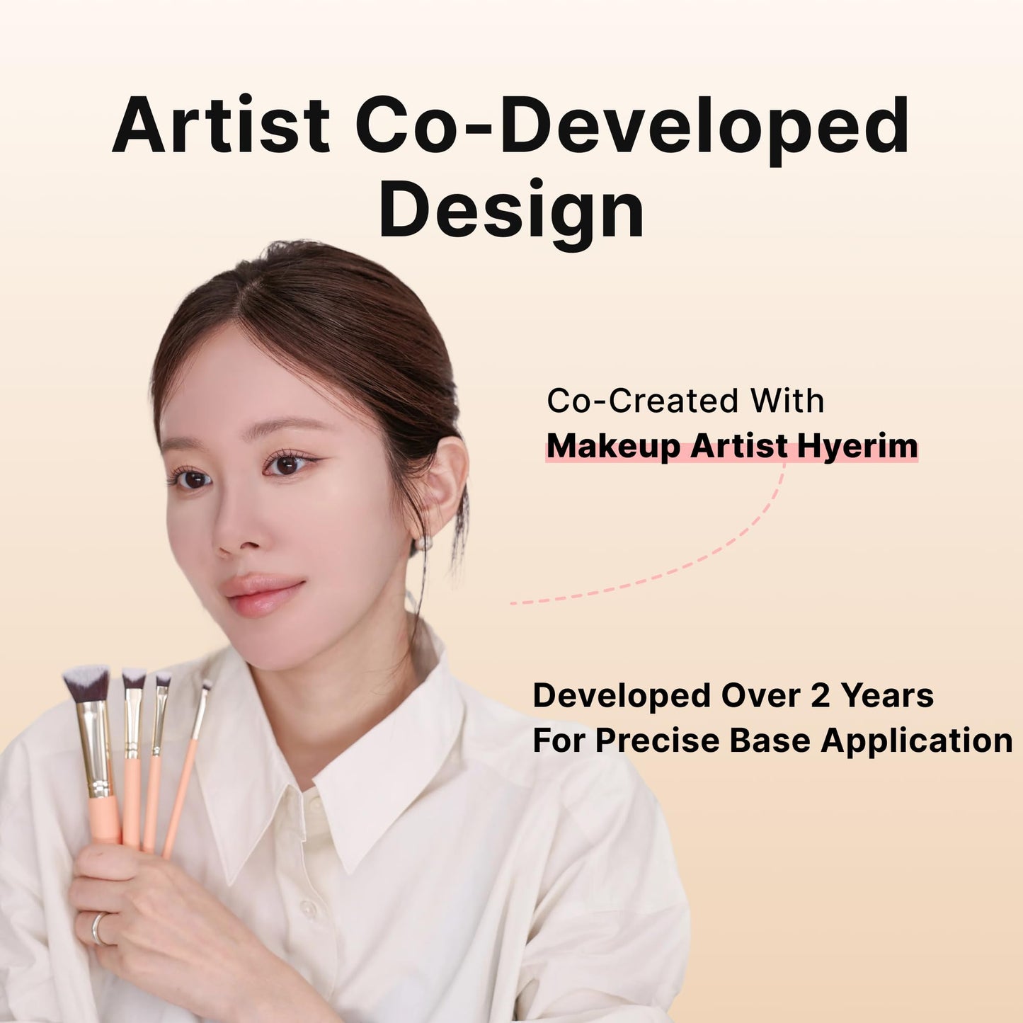 THE TOOL LAB 239 Spot Cover Concealer Brush, Flat Makeup Brush for Spot Coverage and Under Eye, Works with Cream and Liquid Concealers, Professional Kbeauty Makeup Tool