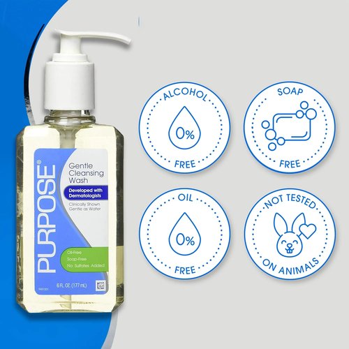 Purpose Gentle Cleansing Wash, 6 Fl Oz (Pack of 4)