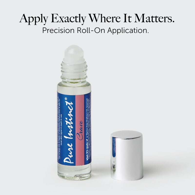 Pure Instinct CRAVE Roll-On The Original Pheromone Infused Essential Oil Perfume Cologne – For Her - TSA Ready 0.34 fl oz