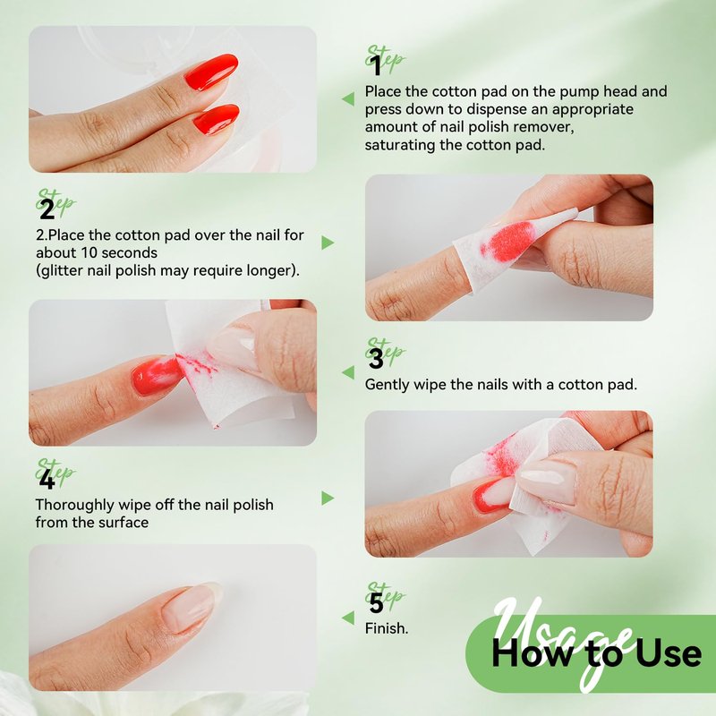 Nail Polish Remover - Jasmine Scent Non-Acetone Formula with Vitamin E & Aloe | 6.09 Fl. Oz, Gentle Daily Use