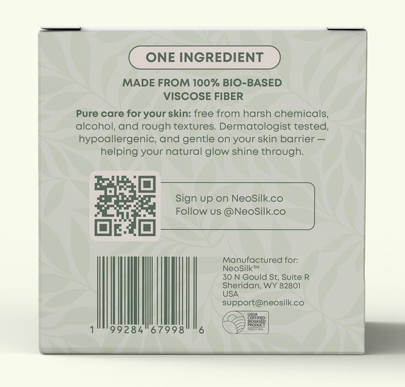 NeoSilk Clean Skin Clean Towels XL, Hypoallergenic 100% USDA Biobased Face Towel, Disposable Face Towelette, Makeup Remover Wipes, Ultra-Soft, Dermatologist-Approved 50 Ct 1-Pack Mothers Day Gifts