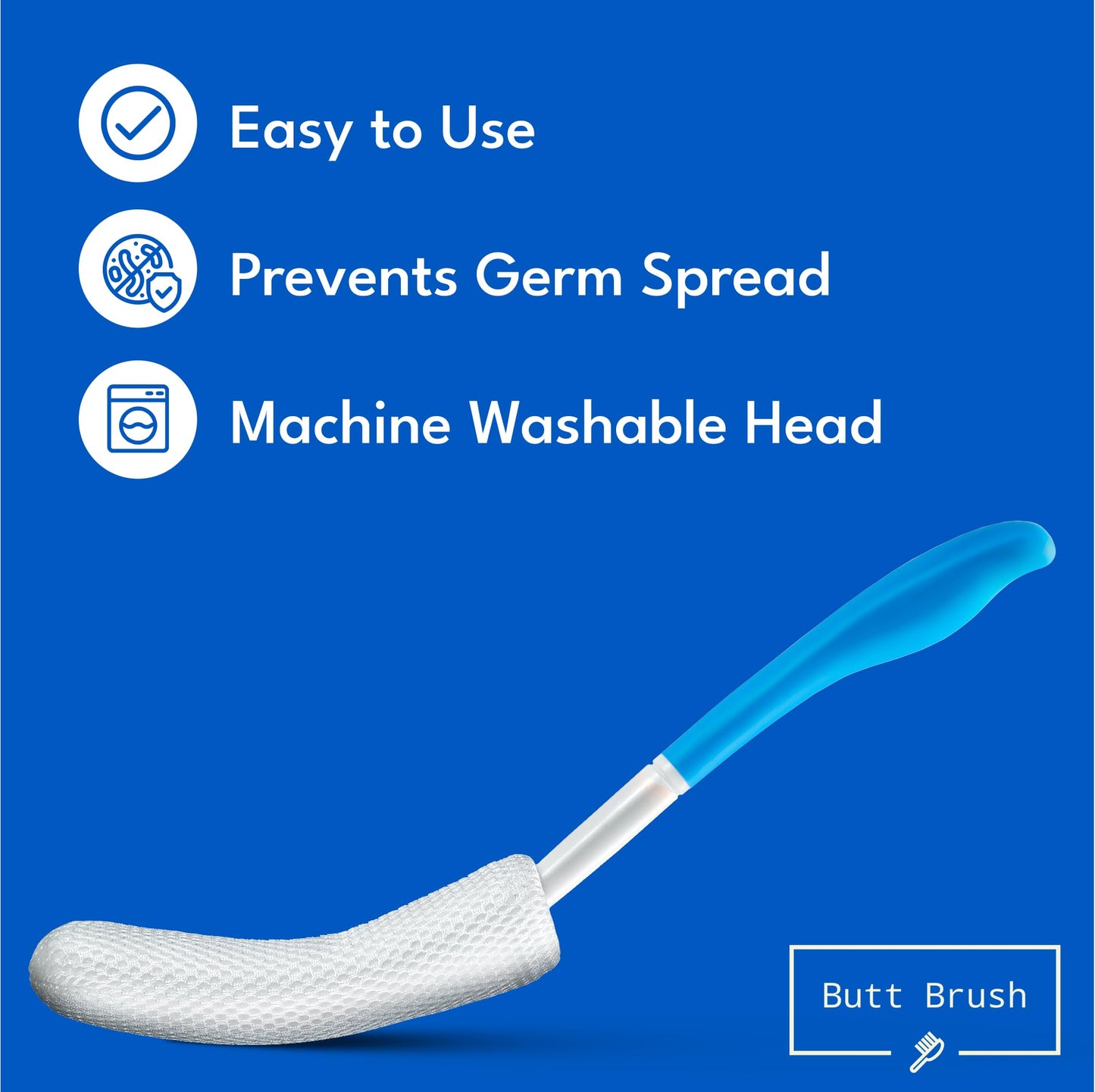 The Butt Brush - Dedicated Shower Brush - Best Bidet Alternative - Long Ergonomic Handle - May 2026 Edition - Prevents Germ Spread - Gift Box Included