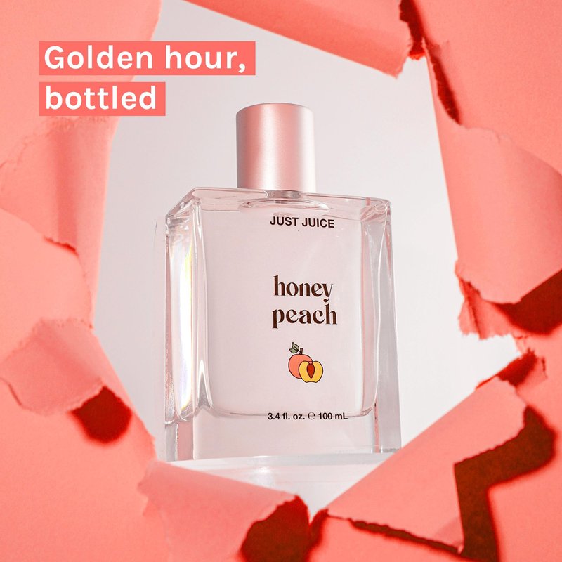 Just Juice Honey Peach - Fruity Vanilla Perfume for Women and Men - Sweet, Juicy Perfume with Clementine, Peach, Honey, Vanilla Notes - 3.4 oz