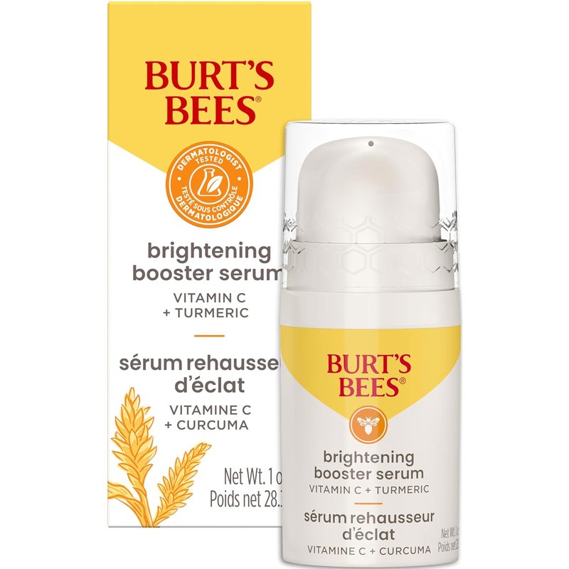 Burt's Bees Vitamin C Turmeric Facial Serum - Brightening & Hydrating for Dark Spots, Fine Lines | 1 oz