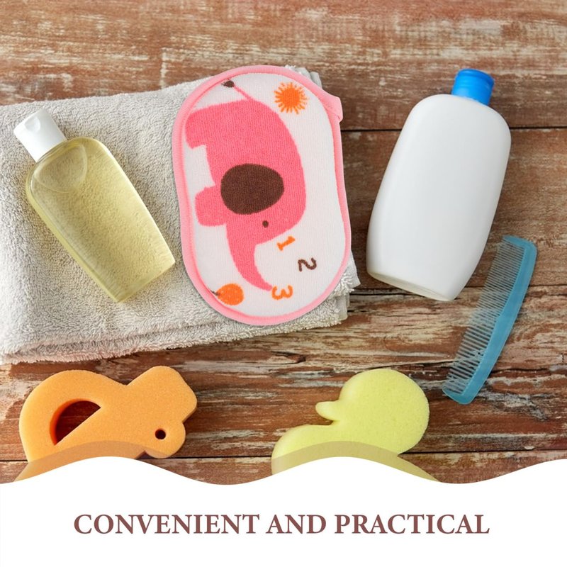FRCOLOR Baby Bath Sponge Natural Soft Cotton Shower Sponge for Newborns Toddlers Gentle Massage Bathing Accessory 5.31X3.54X1.18 Inch