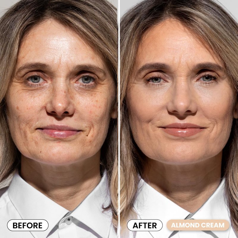 Perfecting Concealer Pencil for Mature Skin | Covers Dark Circles & Age Spots - Medium-to-High Coverage - 12-Hour Waterproof (Almond Cream)