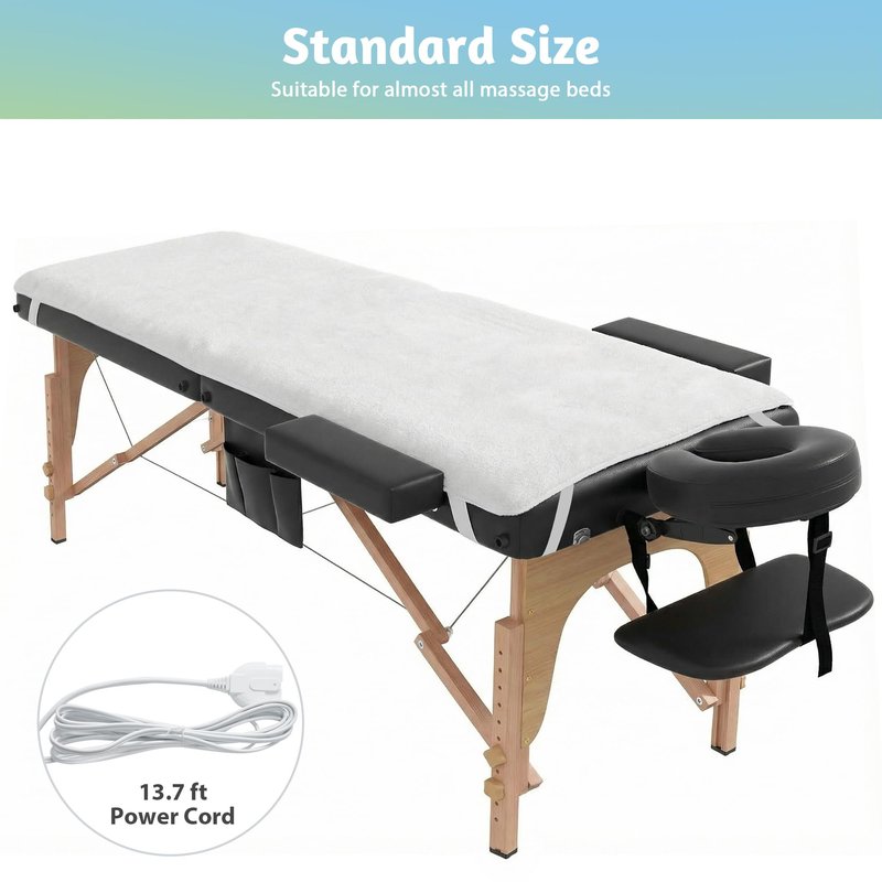 Massage Table Warmer Heating Pad Professional SPA Massage Bed Warmer with 9 Timer, 9 Heat Settings, Overheat Protection for Massage Bed & Spa, Thickened & Soft Fleece, 30" x 71"