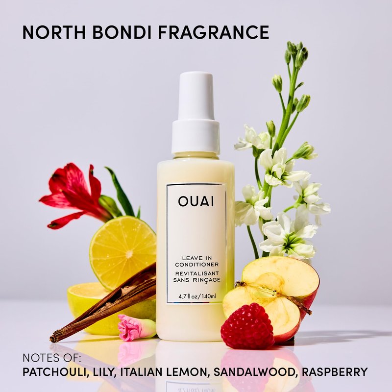 OUAI Leave In Conditioner & Heat Protectant for Hair - Prep Hair for Styling or Use as Detangling Spray to Fight Frizz & Flyaways - No Parabens, Sulfates or Phthalates (1.5 oz)