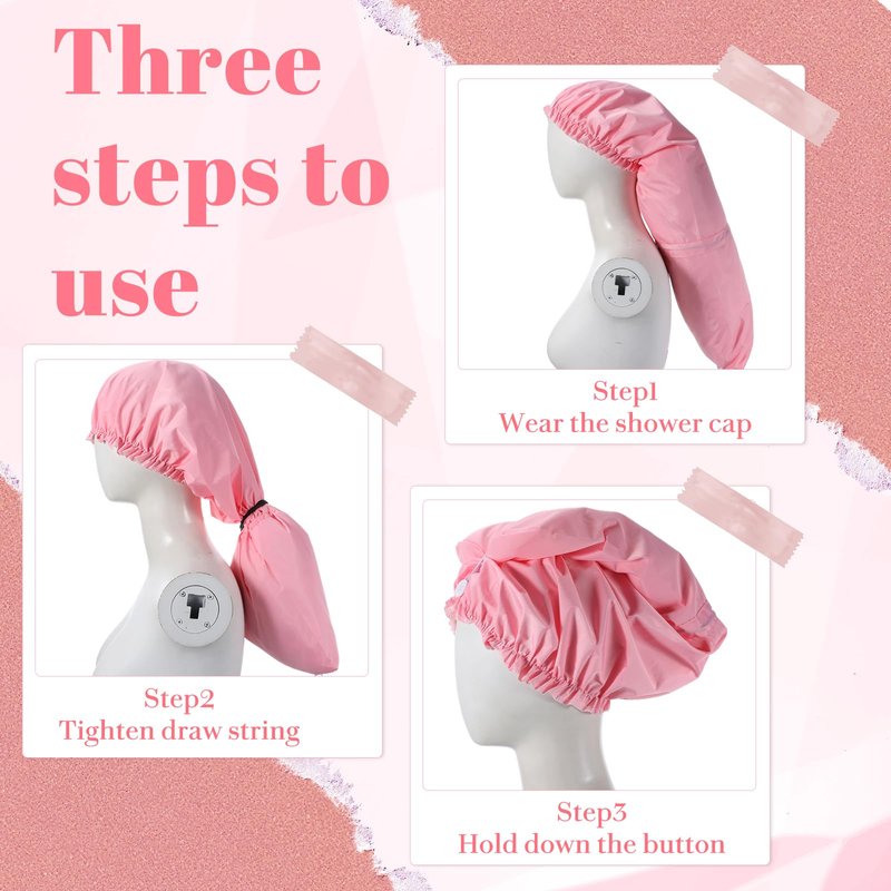 Mabor Large Shower Bonnet for Long Hair, Adjustable Flexi Shower Cap for Braids, Waterproof Jumbo Bath Bonnet for Women, Foldable Travel Essential