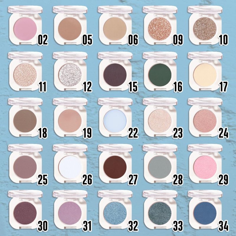 HHLTOH Sky Blue Single Metallic Shimmer Eyeshadow Makeup, Neutral Powde Eye Shadow for Women, Sky Blue Metallic Glitter Singles Eyeshadow Palette Pigmented Waterproof, Girls Christmas Eyeshadows Gifts