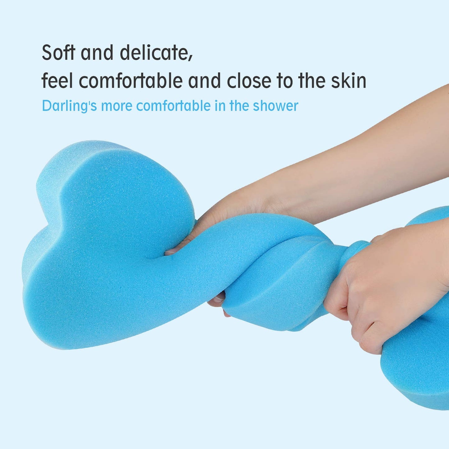 KECUCO Baby Bath Cushion Infant Sponge Mat, Toddler & Newborn Bath Pad - Blue