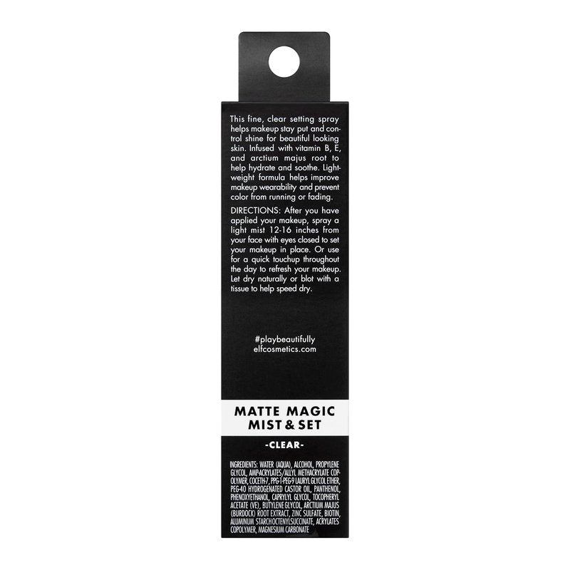 e.l.f., Matte Magic Mist & Set - Small, Lightweight, Long Lasting, Mattifying, Revitalizes, Controls Shine, Refreshes, Hydrates, All-Day Wear, 2.0 Fl Oz