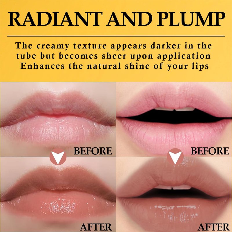 IFVGFB Honey Noir-Nude Honey Lipstick, Moisturizing Lip Color, Nourishing Lip Balm, Natural Lip Care, Long-Lasting Moisturization Non-Sticky (Nude)