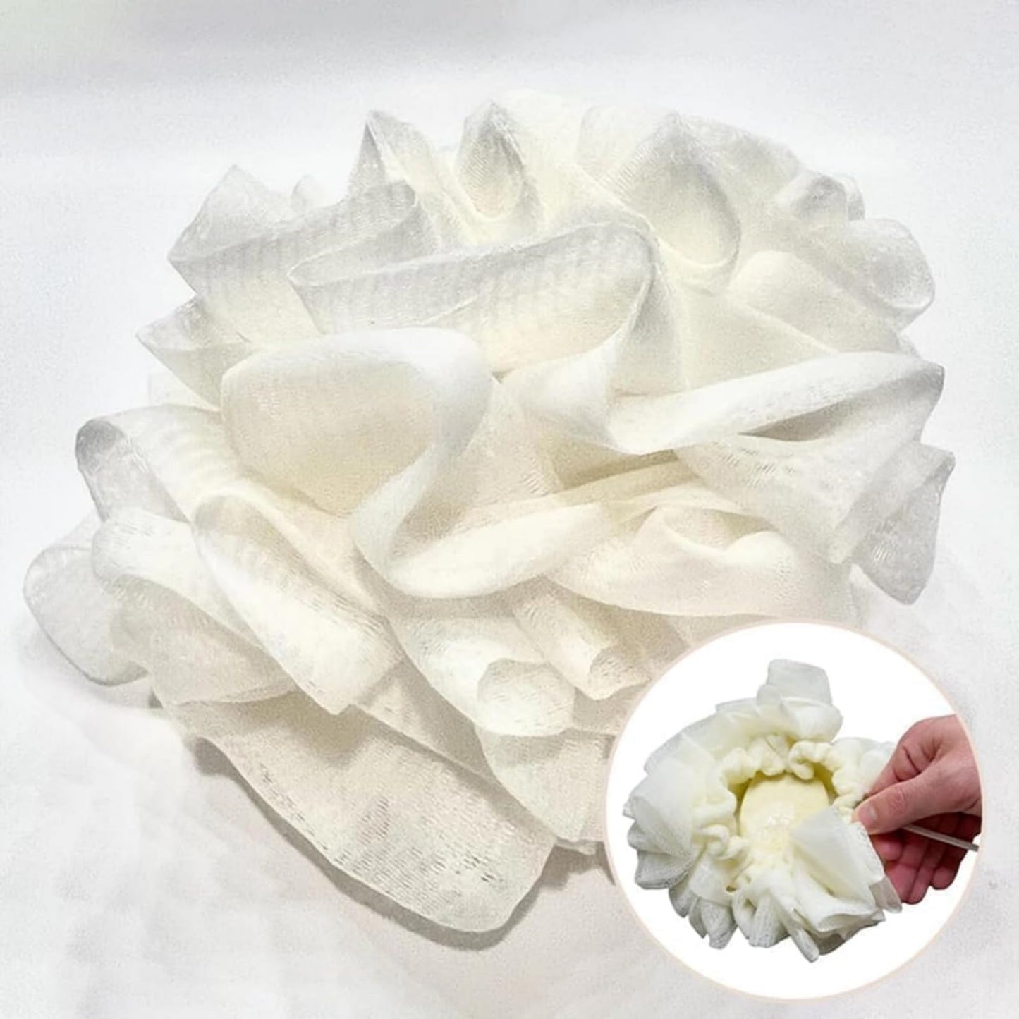 Wash Cloth Loofah Combo, The Soft Loofah and Washcloth, 2 in 1 Bath Loofahs Sponge, Loofahs Exfoliation, for Cleansing and Smooth Skin