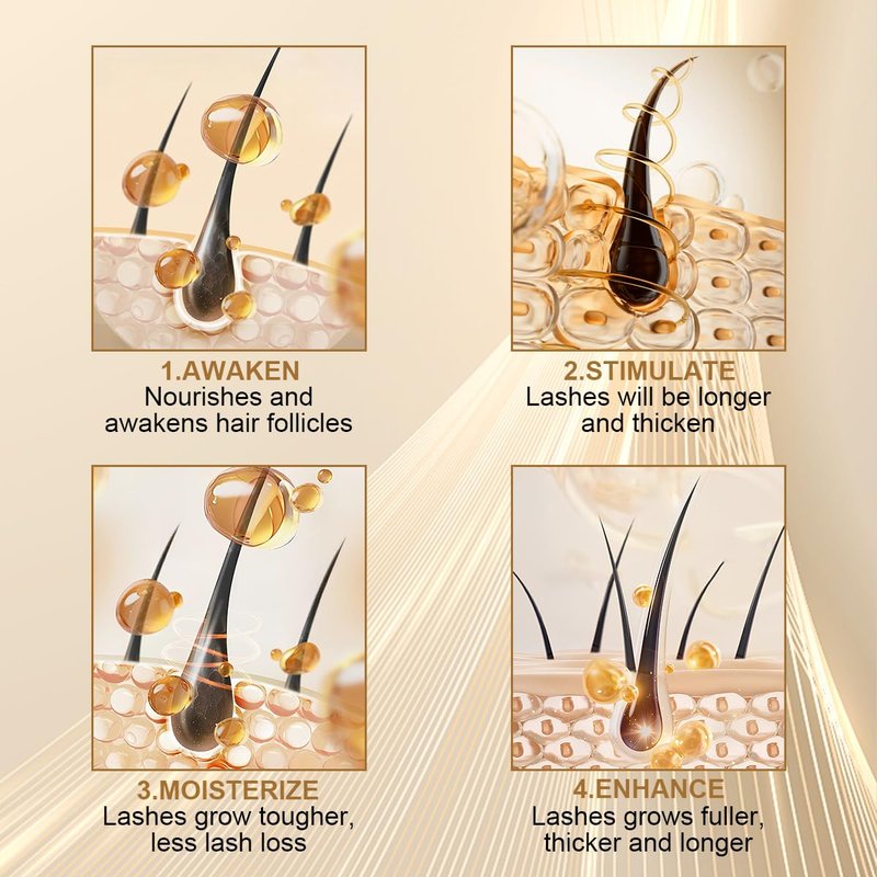 Eyelash Growth Serum - Nourishing Formula for Longer, Fuller Lashes | 4ML Gold