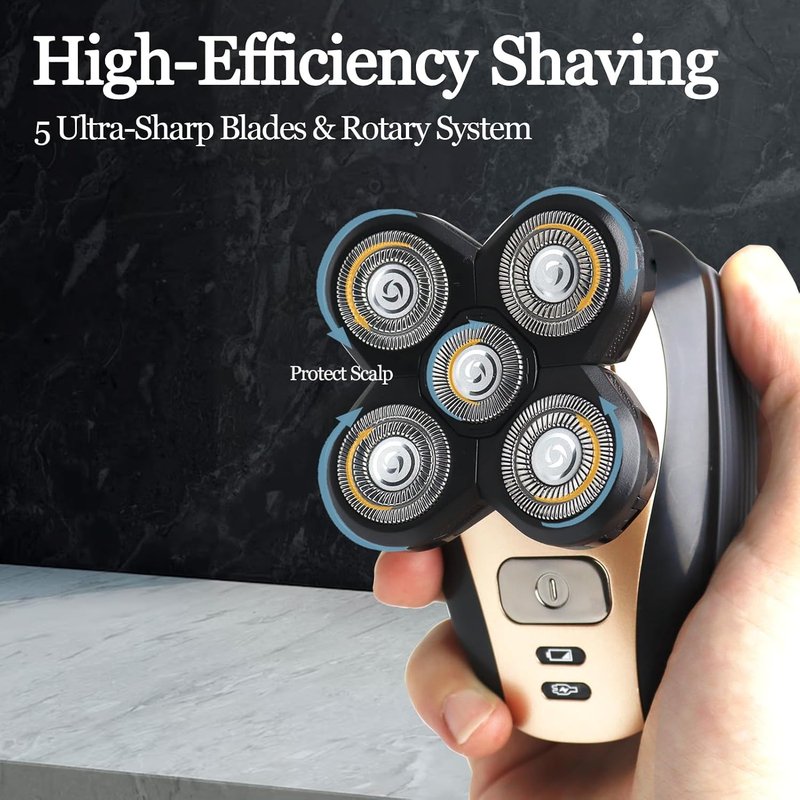 Pro 5 Replacement Blade Refills - 2-Pack for Close, Smooth Shaving Experience | Compatible with Freebirds Bald Head Shavers