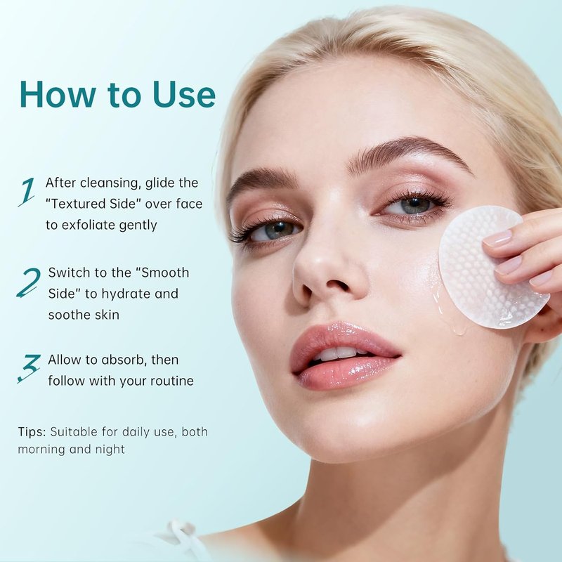 Cleansing Toner Pads - Salicylic Acid Exfoliating Facial Pads with Tea Tree Oil & Niacinamide | 70 Count