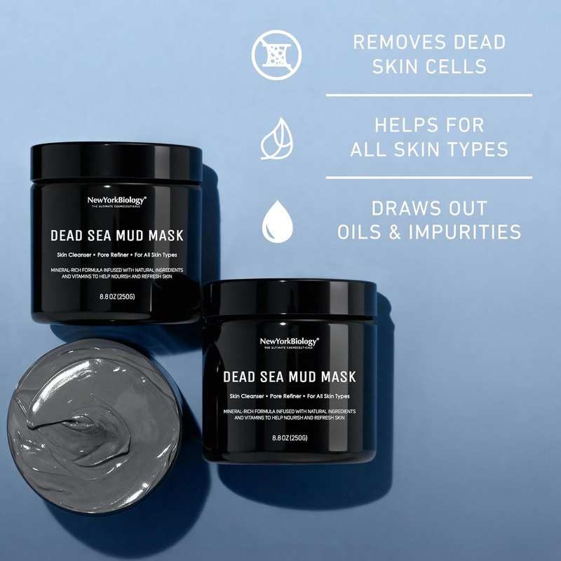 Dead Sea Mud Mask for Face & Body - Spa Quality Pore Refiner | Natural Skincare for Oily Skin | 8.8 oz