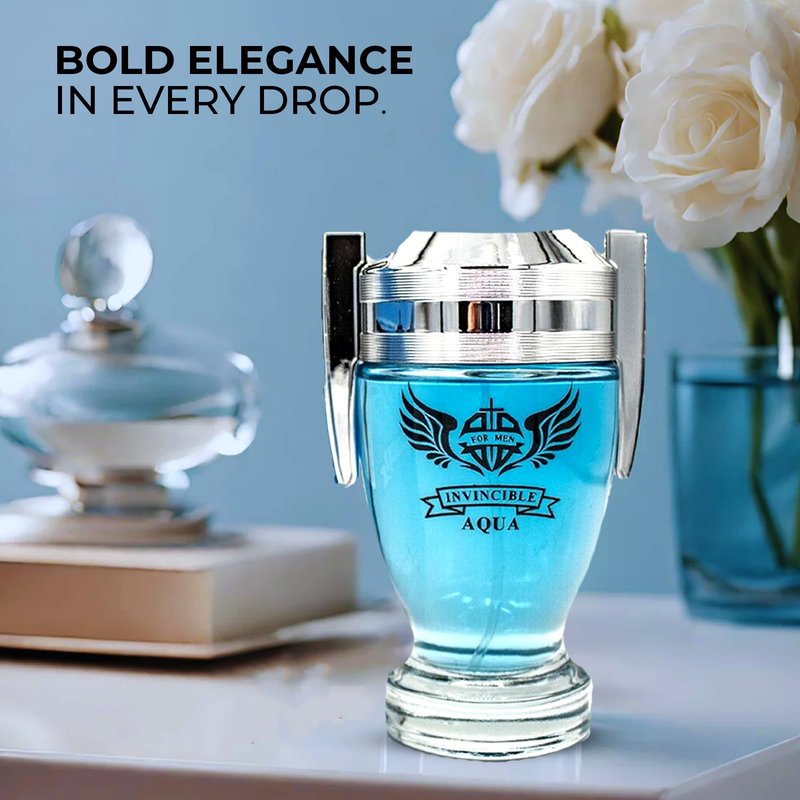 A CENTER Men's Cologne Gift Set 4 x 3.4 FL oz|Luxury perfume with Premium Presentation Box|Perfect Valentine's Day Gift Him|Long Lasting Fragrance(AquaDeep&Power&1BillionLu&InvincibleASP)