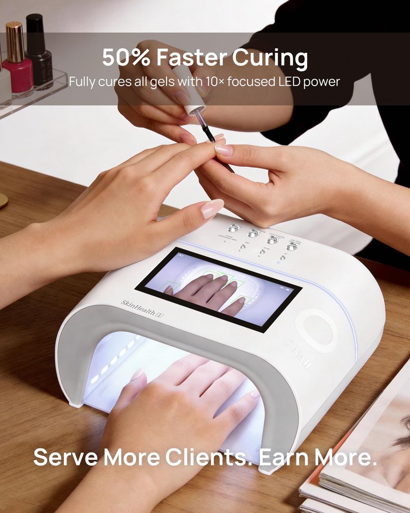 AI UV LED Best Nail Lamp-AI Precision Scan,Reduce Excess UV Skin Damage-2in1 AI Computer&Nail Dryer with HD Visible Screen,109 LEDs 2X Faster Curing,Nail Curing Lamp for Salon and Home Purple