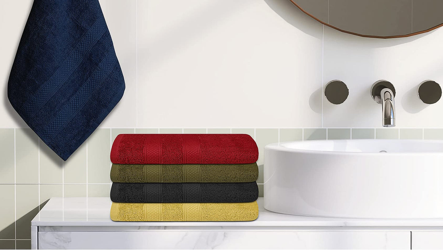 ZUPERIA Classic Hand Towels Pack of 10 (16 x 28 Inches) 100% Ring Spun Cotton Light Weight & Super Absorbent, Fast Drying Hand Towels for Bathroom, Hotels, Travel and Spa (Assorted)