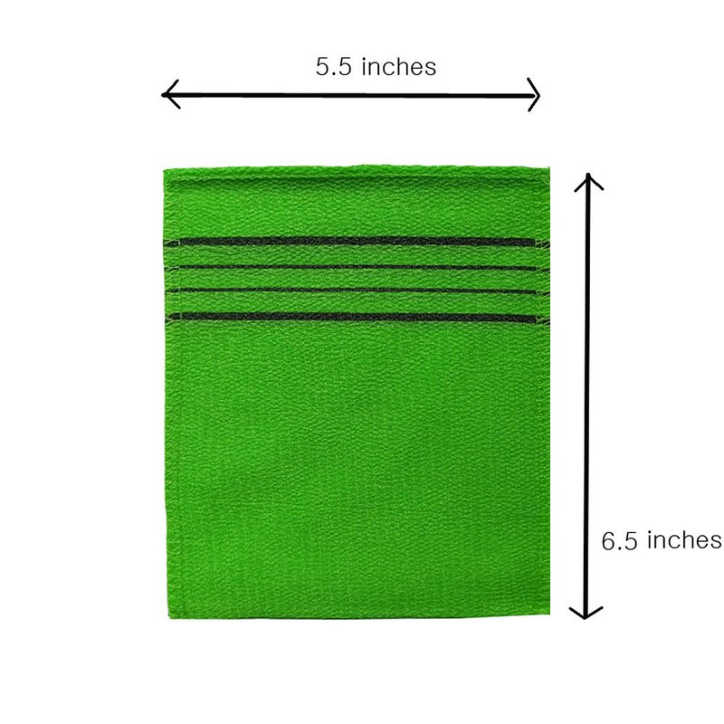 8 pcs Asian Exfoliating Bath Washcloth - Red & Green