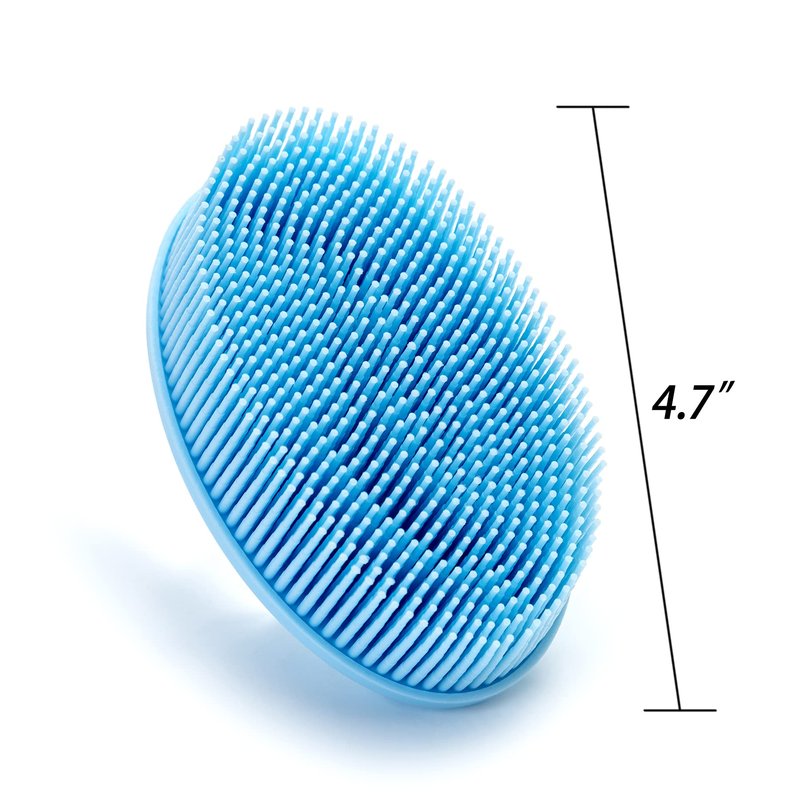 Premium Sensory Brush for Kids or Autism,Soft Silicone Body Scrubber,2 in 1 Sensory Room Occupational Therapy Sensory Brushes,Silicone Loofah,Pets Shower Brush Bath Brush Shampoo Brush(Spikes-Teal)