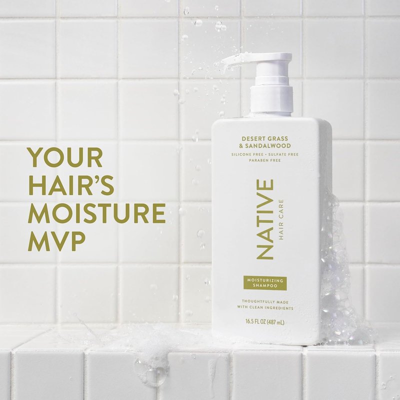 Native Desert Grass & Sandalwood Shampoo & Conditioner - Naturally Derived, Sulfate & Dye Free | 2-Pack for All Hair Types