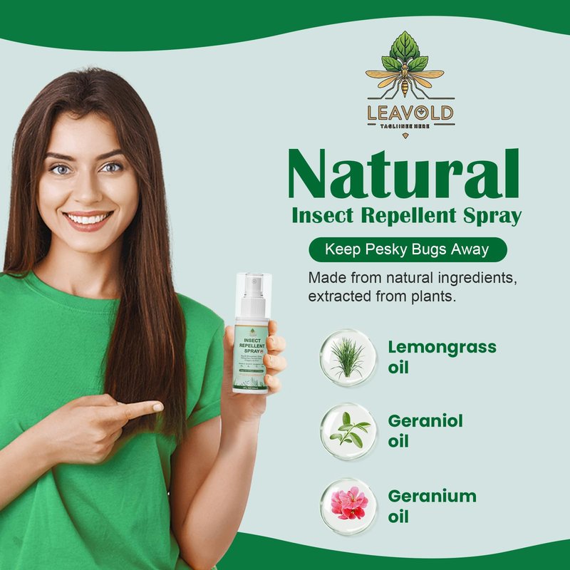 Mosquito Repellent Spray for Body, Made with Plant Essential Oils,Insect Repellent Spray Natural Bug Repellent for Skin DEET-Free Travel Size 2 Fl Oz (2 Pack)