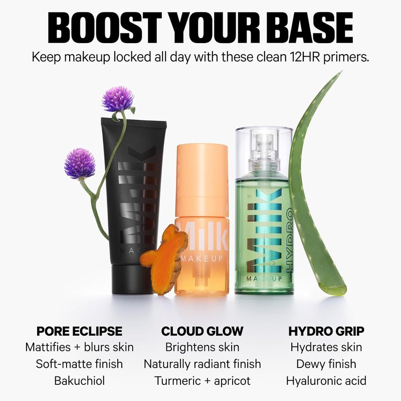 Milk Makeup Hydro Grip Primer - Hydrating Face Primer with Hyaluronic Acid & Niacinamide | Long-Lasting, Silicone-Free Gel