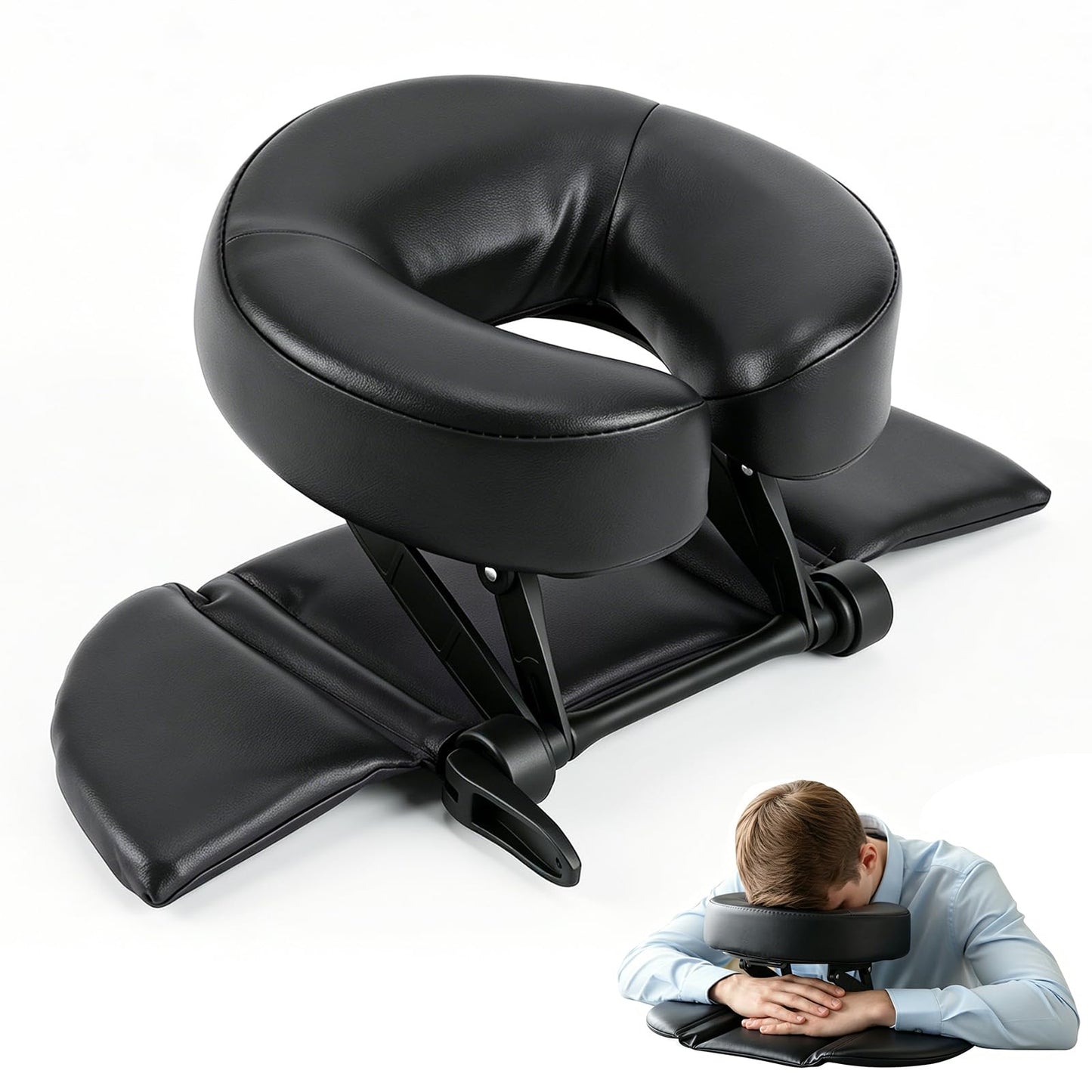 TRENDBOX Face Down Tabletop Massage Kit Adjustable Headrest Pillow