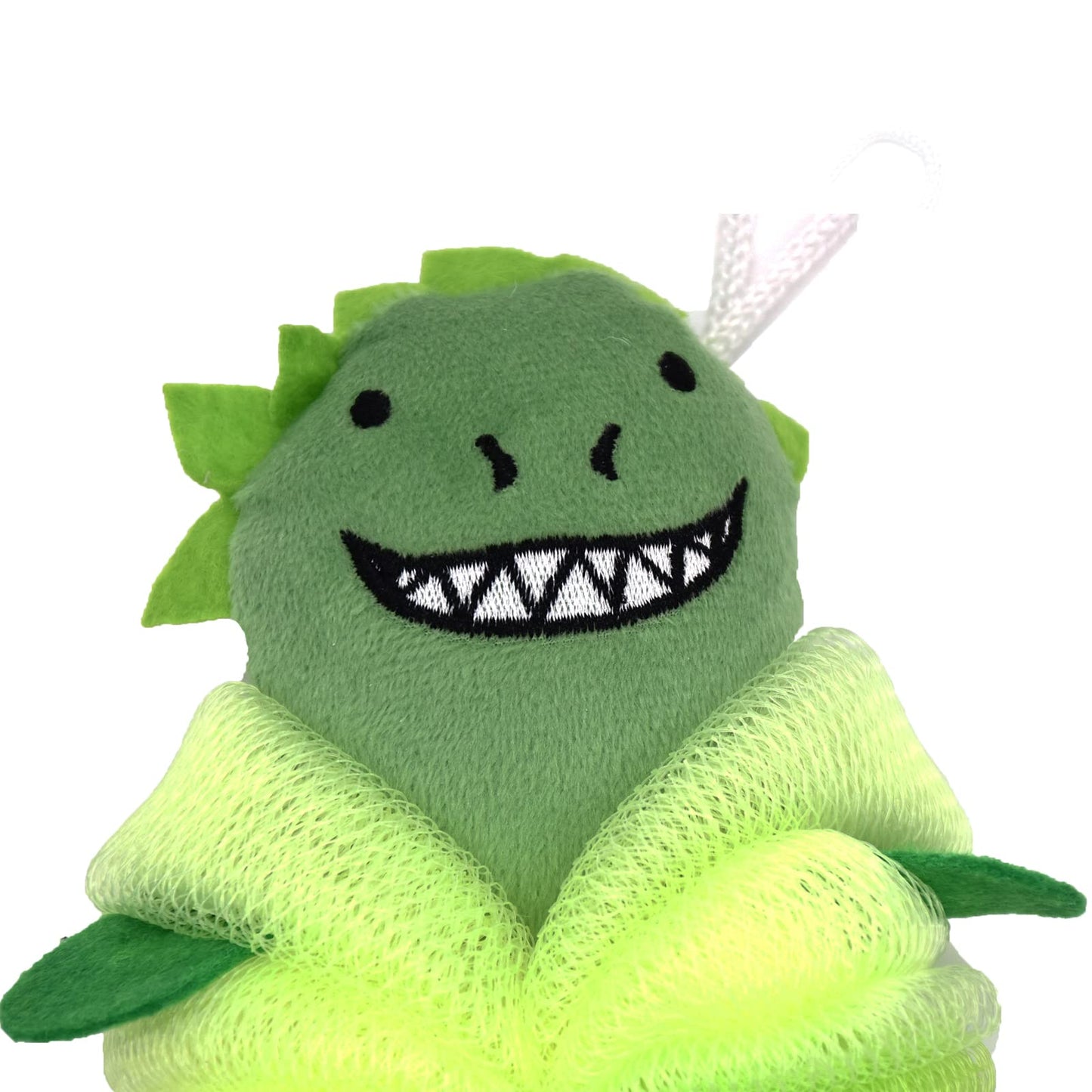 Cute Unicorn Kids Bath Loofahs Balls for Baby Girls Boys Mesh Shower Ball Pouf Exfoliating Bath Sponge Body Cleaner Bath Accessories (Green Shark)