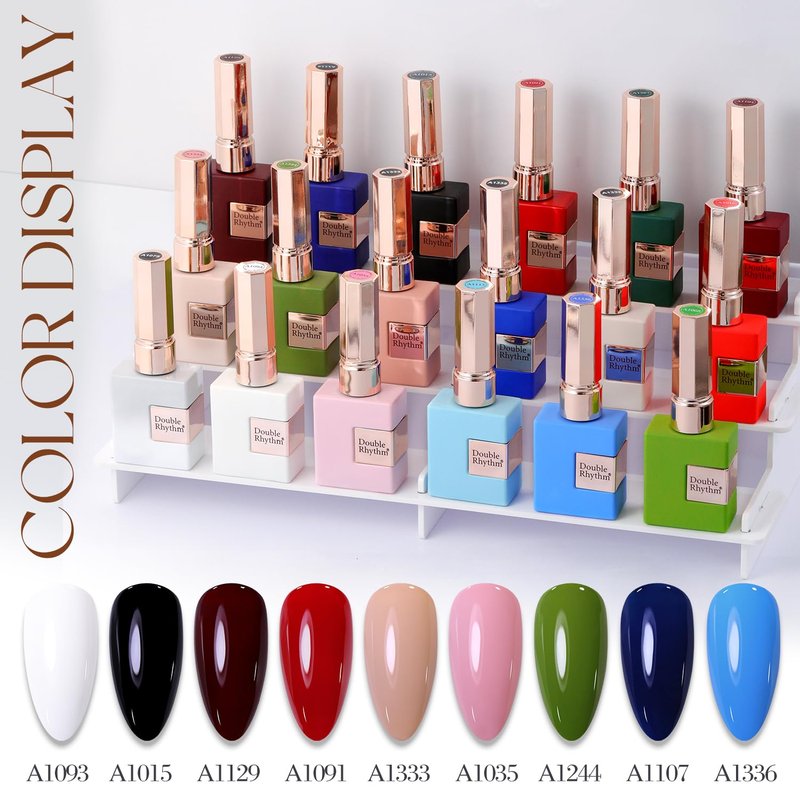 Double Rhythm Gel Polish - 15ML Soak Off Nail Art Polish for DIY Manicure | Pink White