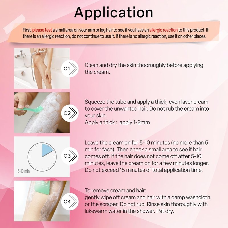 Hair Removal Cream for Women - Fast & Painless Depilatory for Sensitive Skin | 4.2oz - Ideal for Bikini, Legs, Arms, Underarms