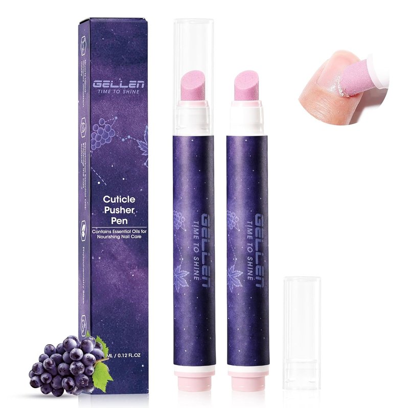 Gellen Cuticle Oil Pusher Pen Set - Nourishing Cuticle Remover & Pusher Tool for Healthy Nails | 2 Pcs