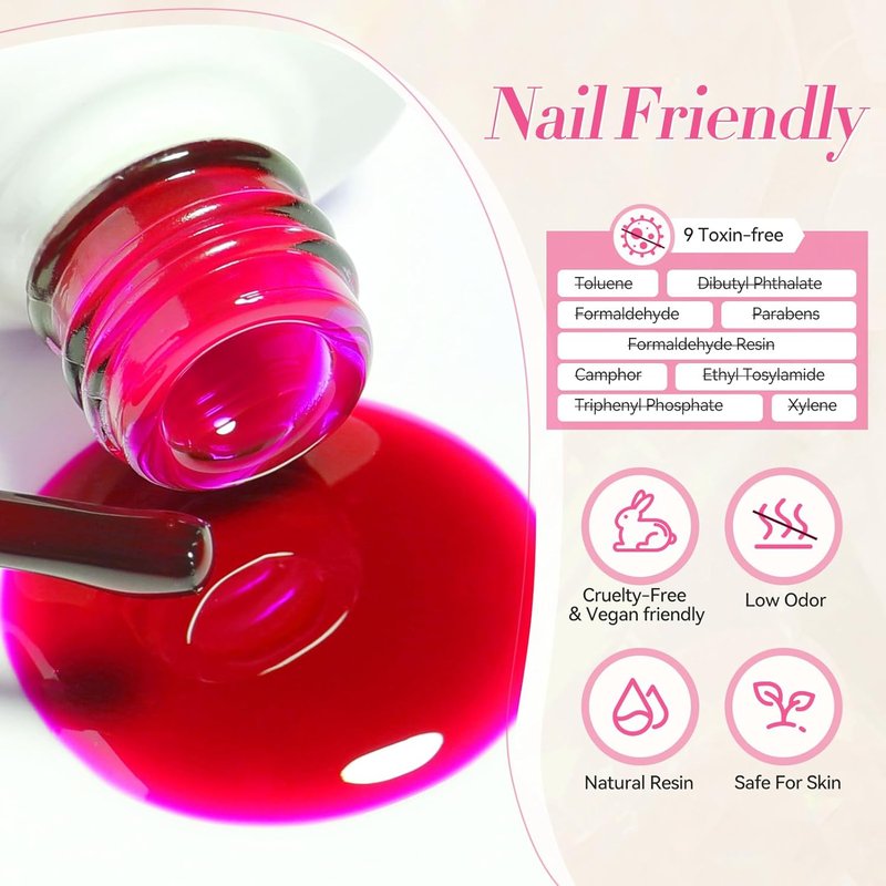 Neon Gel Nail Polish Set - Translucent Soak Off Colors for DIY Nail Art | 6 Vibrant Shades