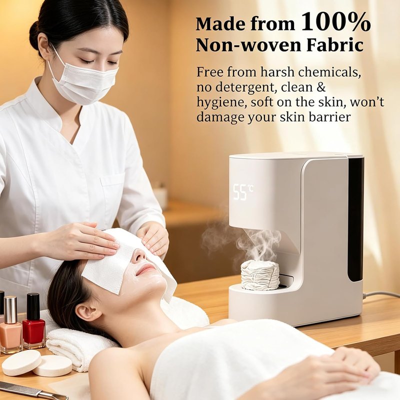 Regine Switzerland Hot Towel Warmer - Automatic Dispenser with 55°C Constant Temperature | Includes 20 Compressed Towels