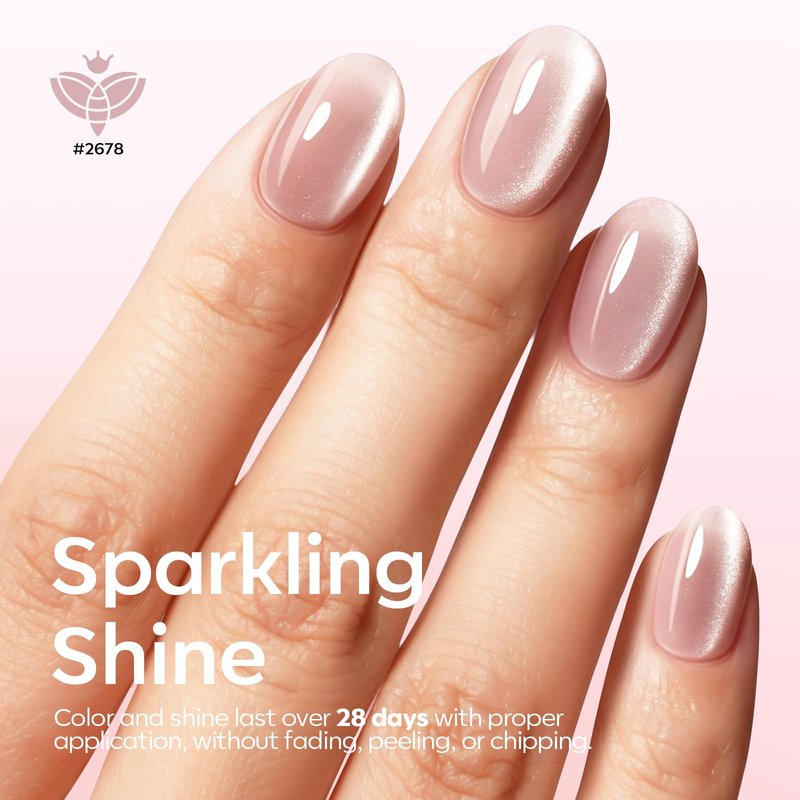 modelones Cat Eye Gel Nail Polish, 6 Colors Nude Gel Polish Pink Glitter Brown with Magnet Sparkle Galaxy Series Nail Polish Kit Soak Off Led Nail Art Manicure Salon DIY Gifts