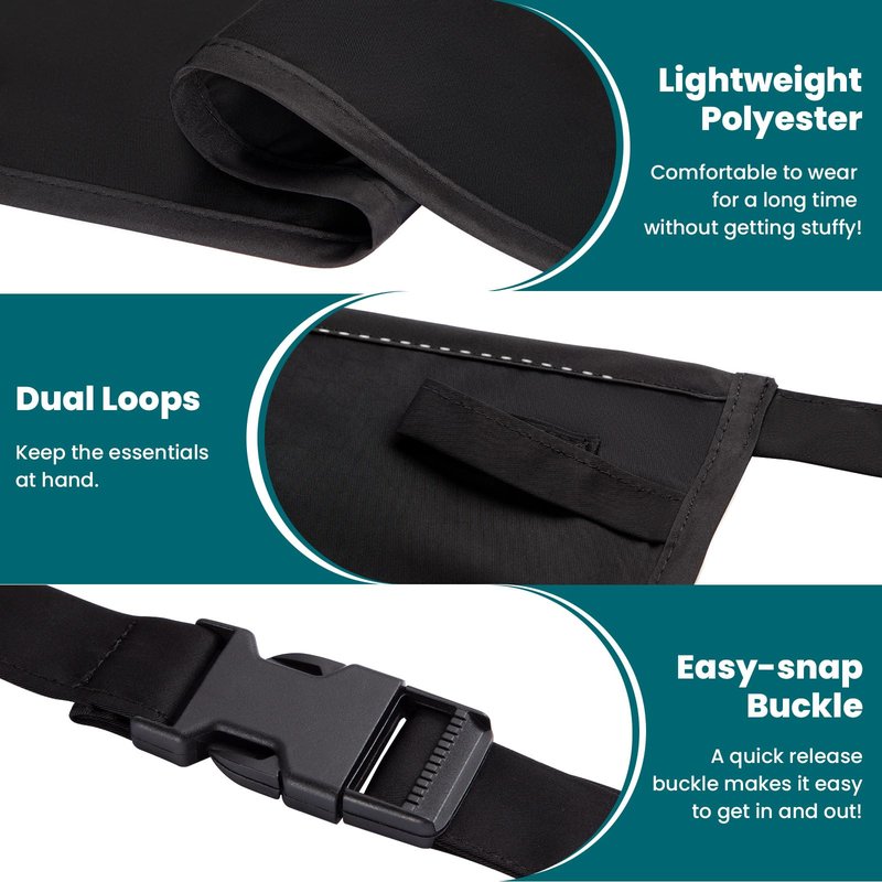 Noverlife Hair Stylist Waist Apron with 5 Pockets & Adjustable Belt, Hair Resistant Bleach-proof Hairdresser Half Waist Apron, Short Length Salon Barber Apron Hairstylist Tool Belt Apron for Men Women