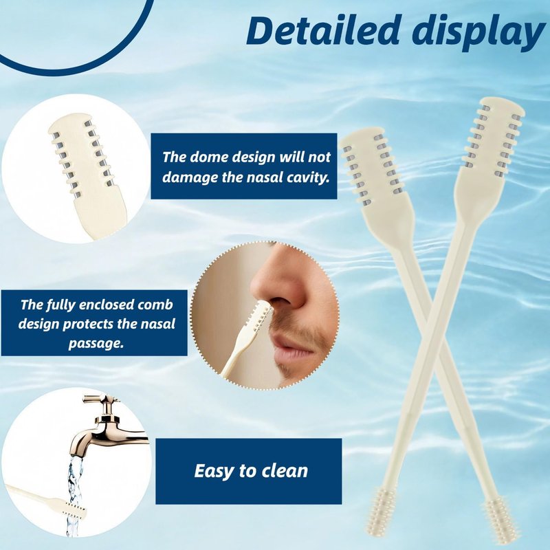 Lyuxzad 2026 Upgraded 2-in-1 Nasal Hair Cutter, Nose Hair Trimmer, 360° Rotating Double-Sided Blade, Washable Portable Grooming Tool with Soft Cleaning Brush for Men & Women, Travel Essential