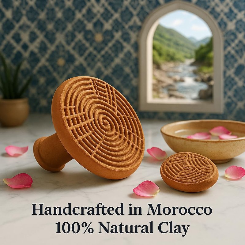 Feriha Natural Moroccan Pumice Stone – Handcrafted Terracotta Foot Scrubber for Exfoliation