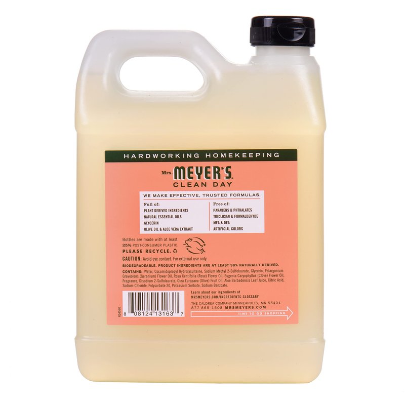 Mrs. Meyers Liquid Hand Soap Refill Liquid 33 Oz Geranium Scent