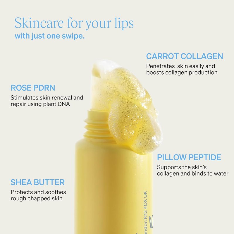 LipLock Jelly Serum for Dry Lips - Long-Lasting Hydration & Plumping Gloss with Rose PDRN | Lemon Custard Tinted Balm