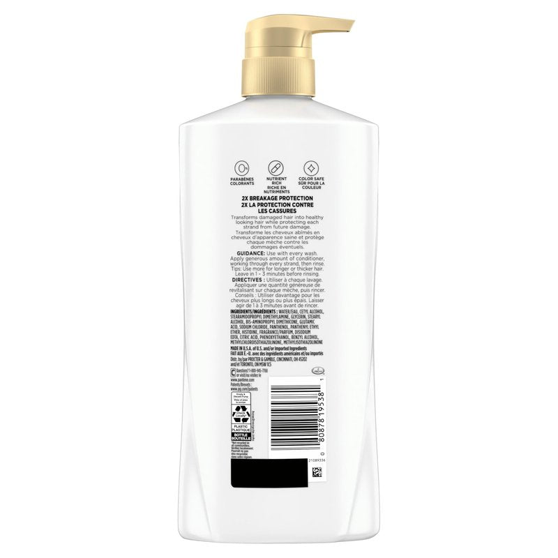 Pantene Conditioner, Repair & Protect - Pro-V Nutrients, 2x Breakage Protection for Dry, Color-Treated Hair, Healthy Looking Hair Every Wash, Antioxidant-Rich, Paraben Free, 25.1 Fl Oz