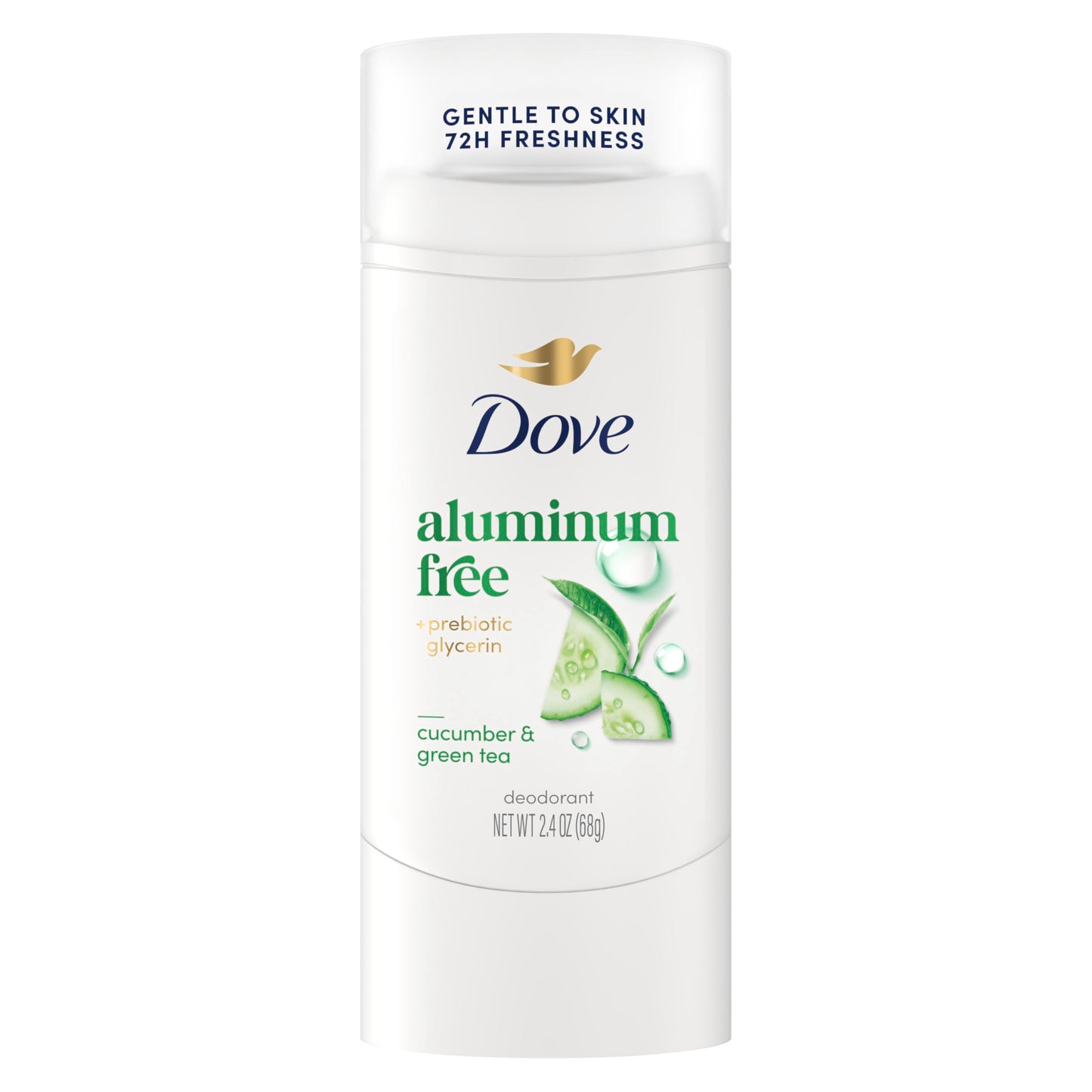 Dove Deodorant Stick Cucumber & Green Tea for 72 Hour Odor Protection Aluminum Free 2.4 oz