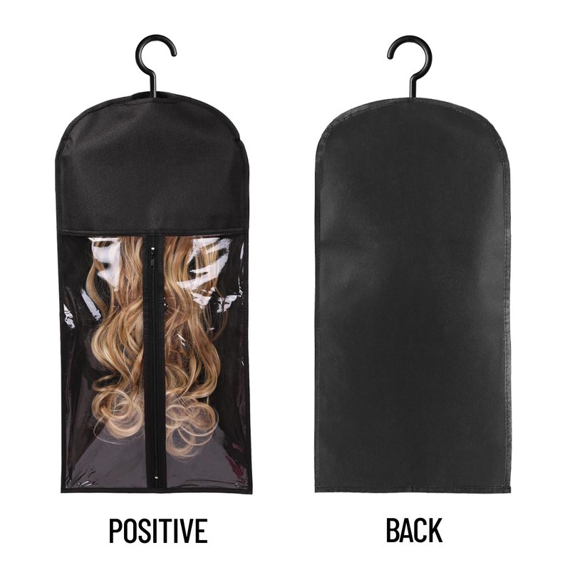 12PCS Hair Extension Holder Wig Storage Hanger for Multiple Wigs & Accessories, Black