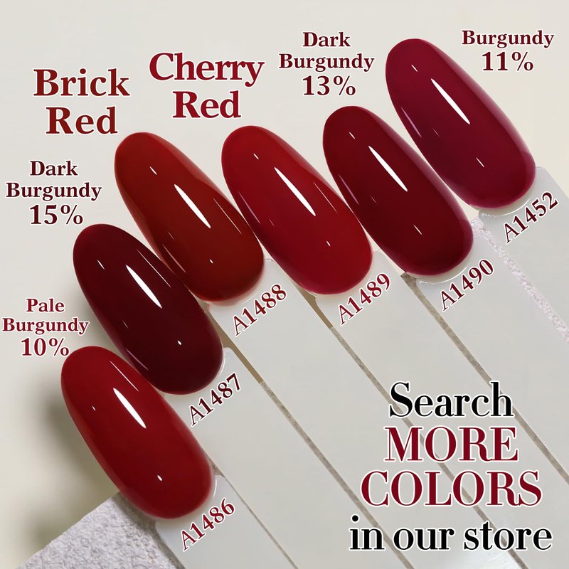 Double Rhythm Gel Polish - Pure Sheer Soak Off for Art Manicure | Burgundy Red 15ML - Perfect for DIY Gifts