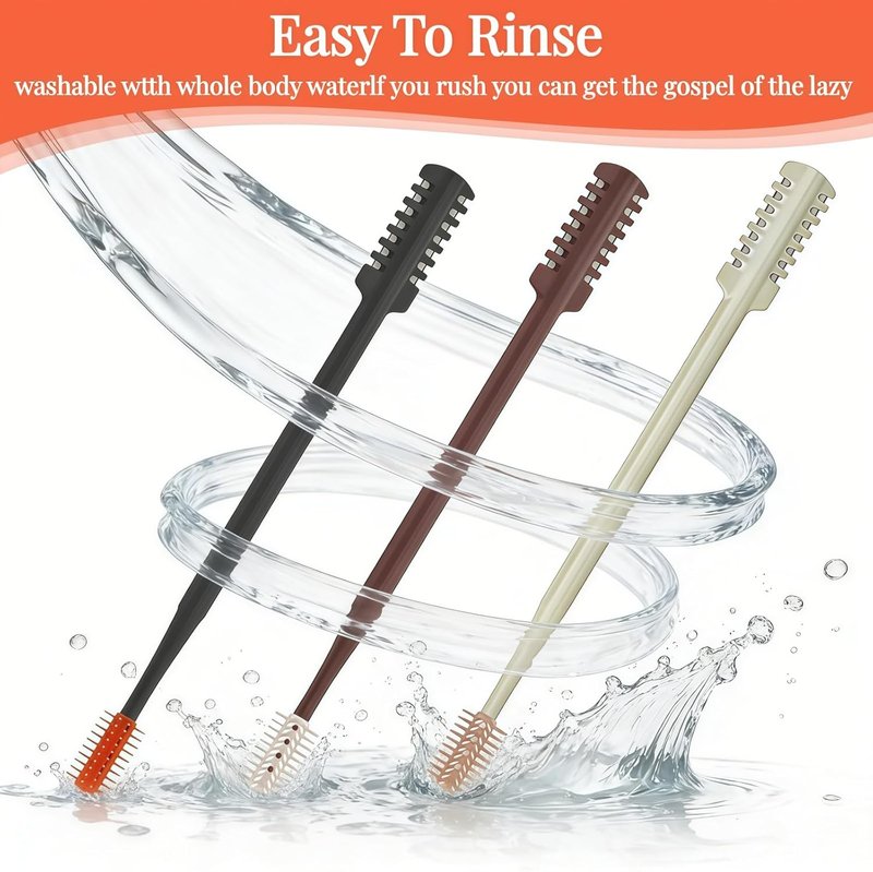 2-in-1 Nasal Hair Cutter - 360° Rotating Double-Sided Blade, Washable Grooming Tool | Travel Essential, Multicolor 3-Pack