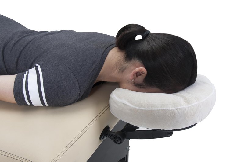 EarthLite Fitted Disposable Face Cradle Covers – Medical-Grade, Soft, Non-Sticking Massage Headrest Covers for Massage Tables & Massage Chairs (50 Count)