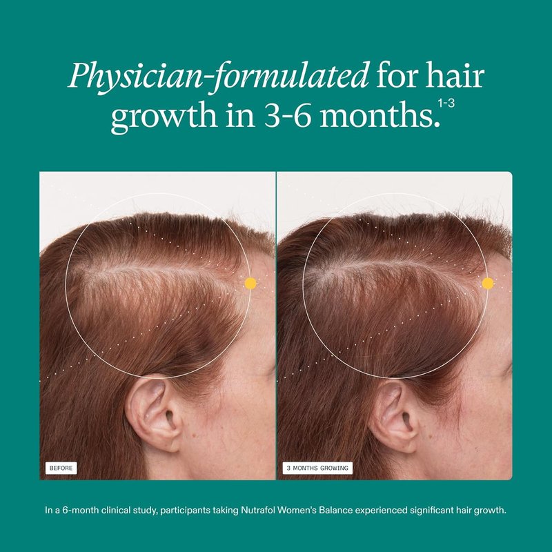 Nutrafol Women's Balance Hair Growth Supplements - Clinically Tested for Thicker Hair | 1 Month Supply, Ages 45+